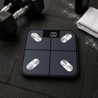 Balance numérique intelligente 26 cm haute précision, application Bluetooth sans fil, balance électronique de salle de bain, 180 kg