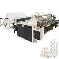 Máquina Rebobinadora y Cortadora de Papel Higiénico de Alta Velocidad con Control PLC y Bomba para Plegado de Papel
