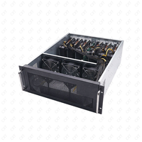 6 Gpu Server case Rack 4u Black 65mm Spacing Computer Gaming case Rack Mount Server case