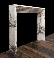 Newstar décoration intérieure cheminée Design moderne sculpture sur pierre cheminée en marbre Surround maison marbre blanc cheminée manteau