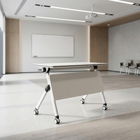 Meubles de formation de bureau, table pliante portable avec roulettes réglables, bureau pliable pour réunion, ordinateur portable, personnalisation