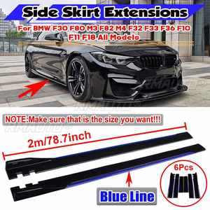 Extensiones de faldones laterales de 2m para coche, alerones y divisores de labio para BMW F10 F11 F32 F33 F36 F30 F80 M3 F82 M4 G30 G31 - Product Image 1
