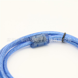<b>Usb</b> 2.0 Printer <b>Cable</b> Am <b>To</b> Bm Transparent Blue All Copper High Speed Data <b>Cable</b> For Printer Connection - Product Image 4