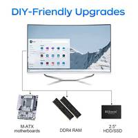 32 27 inci OEM I3 I5 I7 I9 komputer desktop gaming all-in-one LCD antarmuka USB SSD Australia dan Amerika Serikat baru