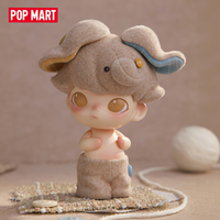 Authentique POP MART DIMOO Elephant MoMo Figurine en résine floquée 12,5 cm Style animal mignon Jouet d'art de collection édition limitée Cadeau d'anniversaire