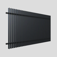 Australie Type Sans Rouille Blanc 900mm 1200mm 1500mm Haute Aluminium 3D Vertical Lame Clôture Panneau Battern Clôture 2.2m De Large