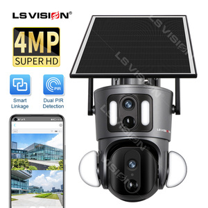 LS VISION Câmera de Segurança Solar 2K 4G 4MP Tela Dupla Sem Fio Ao Ar Livre WiFi Painel Solar PTZ Cctv Câmera de detecção de movimento - Product Image 1