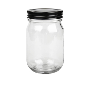 Empry Vòng 12oz thủy tinh <span class=keywords><strong>Mason</strong></span> lọ cho nến làm rêu biển thực phẩm lưu trữ lọ thủy tinh với nắp kim loại - Product Image 5