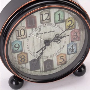 Đồng hồ báo thức điện tử sáng tạo, sinh viên cá tính đơn giản và im lặng Đồng hồ retro kim loại phong cách Châu Âu, phong cách Mỹ - Product Image 5