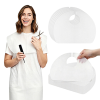 Collection de bavoirs jetables pour spa, ajustables, adaptés à toutes les tailles de cou, protègent les vêtements des taches, masque facial non tissé