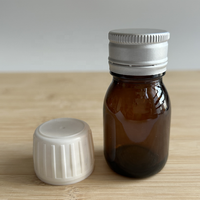 Flacon compte-gouttes liquide de médecine en verre ambré de 30 ml avec bouchon compte-gouttes de pipette de 28 mm et joint inviolable