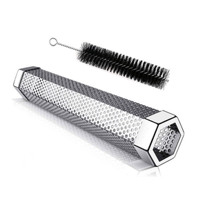 Parrilla de barbacoa cuadrada de acero inoxidable 304, herramientas de tubo de humo para barbacoa al aire libre, resistente, alta dureza - Product Image 3