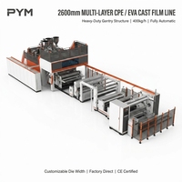 Ligne d'extrusion de film coulé CPE/EVA multicouche de 2600 mm, production élevée de 400 kg/h pour film mat