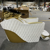 En gros, mobilier de salon commercial moderne : lavabo en céramique, fauteuils de lavage, lit de lavage multifonction, facile à nettoyer, pour atelier