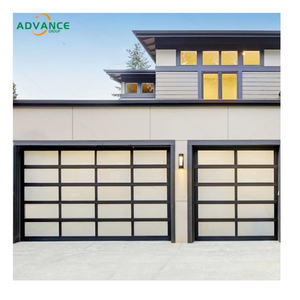 Conception sectionnelle contemporaine de <span class=keywords><strong>porte</strong></span> de <span class=keywords><strong>garage</strong></span> en aluminium de haute résistance avec les insertions en verre pour la villa et l'atelier - Product Image 2
