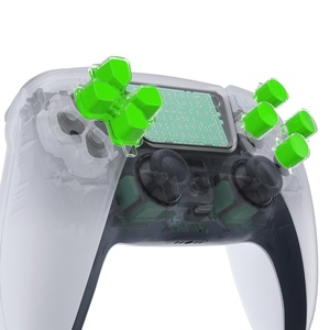 ปุ่ม D-pad แบบสองสีเขียวและใส สำหรับเปลี่ยนปุ่มแอคชั่นแบบกำหนดเอง ไม่มีลายตัวอักษร สำหรับคอนโทรลเลอร์ PS5 - Product Image 1