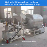 Nouvel élévateur manuel à viande KESSLER en acier inoxydable, système de levage sur chariot, capacité élevée de 3000 kg/h, trémie de 200 L anti-basculement