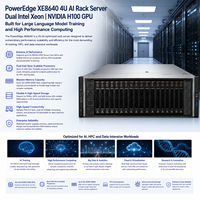 Serveur Rack AI 4U EMC PowerEdge XE8640 avec Double Processeur Intel Xeon et GPU NVIDIA H100 pour l'Entraînement d'IA de Grands Modèles Linguistiques et le HPC
