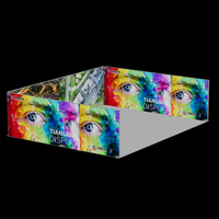 Système d'affichage rétroéclairé pour stand d'exposition, boîte à lumière en tissu double face, support modulaire pour toile de fond de salon professionnel, mur d'impression SEG