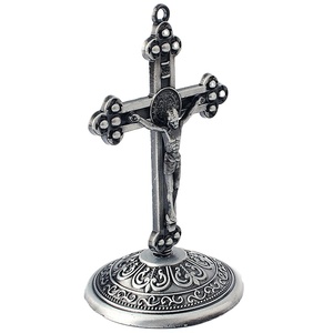 재고 공예 BZR21539 홈 장식을위한 기초 골동품 청동 도금 색상 가톨릭 십자가 - Product Image 3