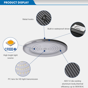Éclairage d'entrepôt industriel à <span class=keywords><strong>prix</strong></span> d'usine 100 200 300 <span class=keywords><strong>400</strong></span> Watt UFO LED luminaire à haute baie - Product Image 3