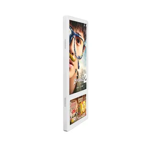 Super Slim Wall Mount 18.5inch 10.1" Dual screens Elevator Digital Signage LCD Advertising Screen Display