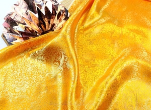 <span class=keywords><strong>Tela</strong></span> Brocada Jacquard Satinada <span class=keywords><strong>Dorada</strong></span> Azul Marino <span class=keywords><strong>de</strong></span> Alta Calidad 100% Poliéster para Vestidos <span class=keywords><strong>de</strong></span> Novia y Prendas <span class=keywords><strong>de</strong></span> Vestir para Niñas - Product Image 2