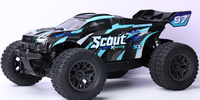 Voiture de course monster 4x4 JIUSI 1/10 haute vitesse 80 km/h, moteur brushless HOBBYWING, télécommande 2,4 GHz 5 canaux, portée 350 mètres