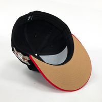 Logotipo personalizado en blanco ajustado negro 6 paneles impresiones 3D bordado PANA plano Bill béisbol Snapback gorra para hombres