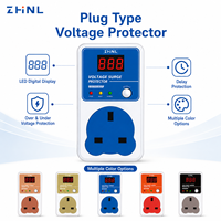 Protecteur de tension domestique sûr et économe en énergie avec affichage numérique LED, protection contre les surtensions de type G (norme britannique) ZHNL