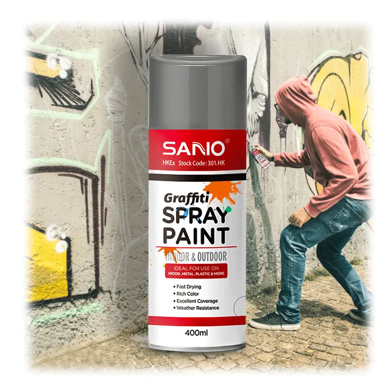 Sanvo Aerosol sprey boya sokak sanatı duvar resimleri ve şablonlar Graffiti sprey boya profesyonel işçiliği Graffiti akrilik araba boyası