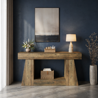Table console contemporaine en bois pour la maison, le bureau, le salon, l'entrée - Meuble multifonctionnel