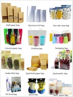Sachet personnalisé en plastique rétractable pour aliments pour animaux de compagnie, bonbons, sucre, noix, emballage PE en gros