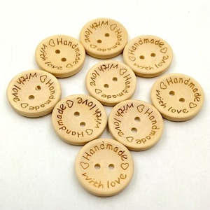 Boutons fantaisie pour manteau, boutons en bois naturel rétro, 2 trous, 4 trous, boutons ronds en bois lavables - Product Image 3
