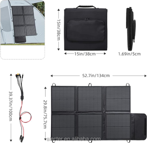 Panel Solar Portátil de 150W, 20V, Plegable, Impermeable IP64, Alta Eficiencia del 22.5% para Estación de Energía Solar y Campamentos al Aire Libre - Product Image 3