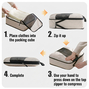 Juego de 6 Bolsas de Almacenamiento, Cubos de Compresión para Viaje, Organizadores de Embalaje para Ropa - Product Image 6