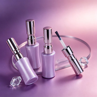 Flacon vide de vernis à ongles en verre de 10 ml, personnalisable pour la vente en gros, nouveau design, impression de logo de luxe avec bouchon et pinceau