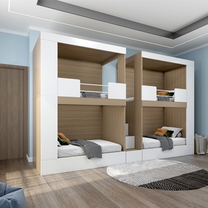 Modern Loft Wooden Dormitory <b>Bunk</b> <b>Beds</b> for School Hotel Apartment Use-Capsule <b>Bed</b> Design - Product Image 1
