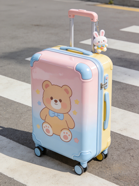 MGB 20" Cute Bear Hard Shell PC Spinner Luggage with TSA Lock for Children Travel