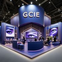 Stand d'exposition extra large 6x6m, aménagement personnalisé, image de marque d'entreprise, stand d'exposition irrégulier