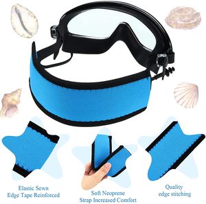 Mặt Nạ Bơi Bọc Dây Đeo Mặt Nạ Lặn Bằng Cao Su <span class=keywords><strong>Neoprene</strong></span> Bọc Bảo Vệ Tóc Bằng Cao Su Tổng Hợp Có Thể Điều Chỉnh Cho Mặt Nạ Lặn Và Ống Thở Dưới Nước - Product Image 2