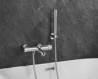 Haute qualité nouveau style argent thermostatique exposé B & S robinets robinet de baignoire robinets de bain et douche