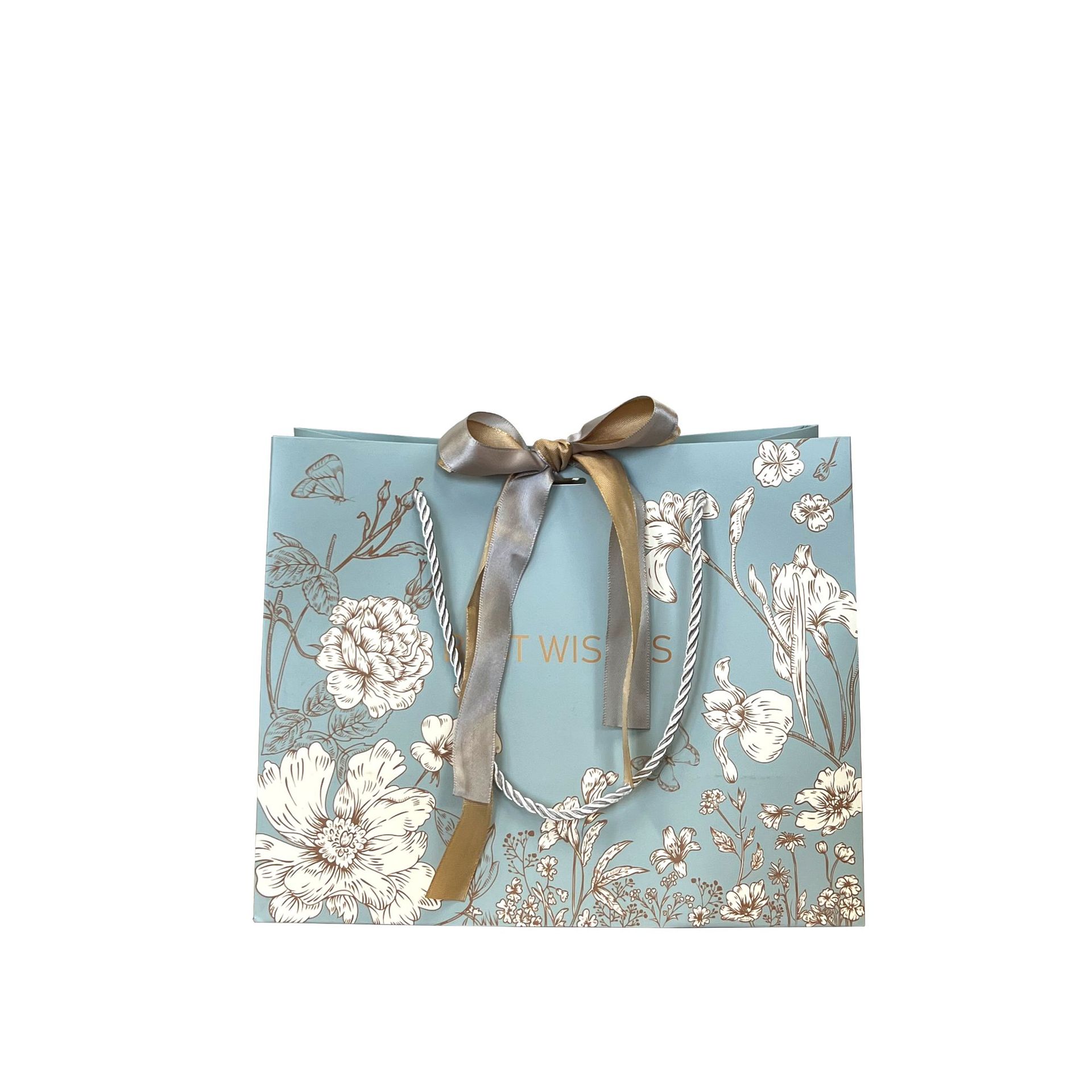Custom Supermarkets Paper Bags Eco-Friendly Recyclable Paper Packaging Bag Shopping Gift Wrapping Paper Bag