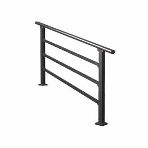 Barrière de sécurité en fer forgé en acier zingué, simple, peinte en noir, à fixation au sol, pour <span class=keywords><strong>escalier</strong></span>, balcon, fenêtre en baie et aire de circulation - Product Image 5