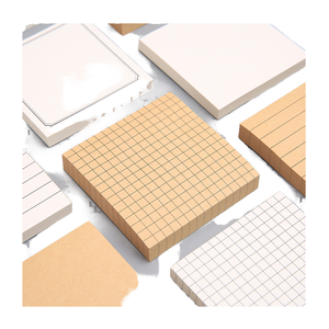 Personalizzabile semplice materiale Kraft bianco autoadesivo blocco note note adesive Planner per scuola e ufficio cancelleria - Product Image 1