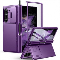 Étui BERFY pour Z Fold 6 en TPU+PC, peinture UV, antichoc, protection d'écran intégrée, support SPen intégré, cache-caméra coulissant dissimulé