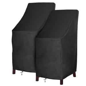 Oxford Cloth Outdoor Bar Stool <b>Cover</b> Stackable Patio <b>Chair</b> <b>Cover</b> with Drawstring for Furniture Protection - Product Image 5