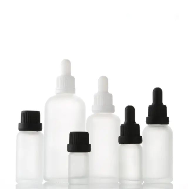 Groothandel 30 Ml 50 Ml 100 Ml Frost Clear Haaroliefles Met Druppelaar En Rose Goud Deksels Voor Olieverpakking