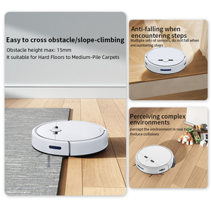 Geerlepol Intelligent Home Hotel Smart Robot Vacuum Brushless Motor App-Controlled Automatic Cleaning Wet/Dry <b>Mopping</b> Small Wet - Product Image 6