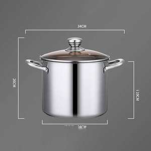 Marmite à vapeur 30cm Vente en gros d'usine Marmite à flux alimentaire en acier inoxydable Marmite pour la maison - Product Image 4